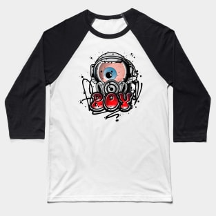 Space Monster Graffiti Street Art Baseball T-Shirt